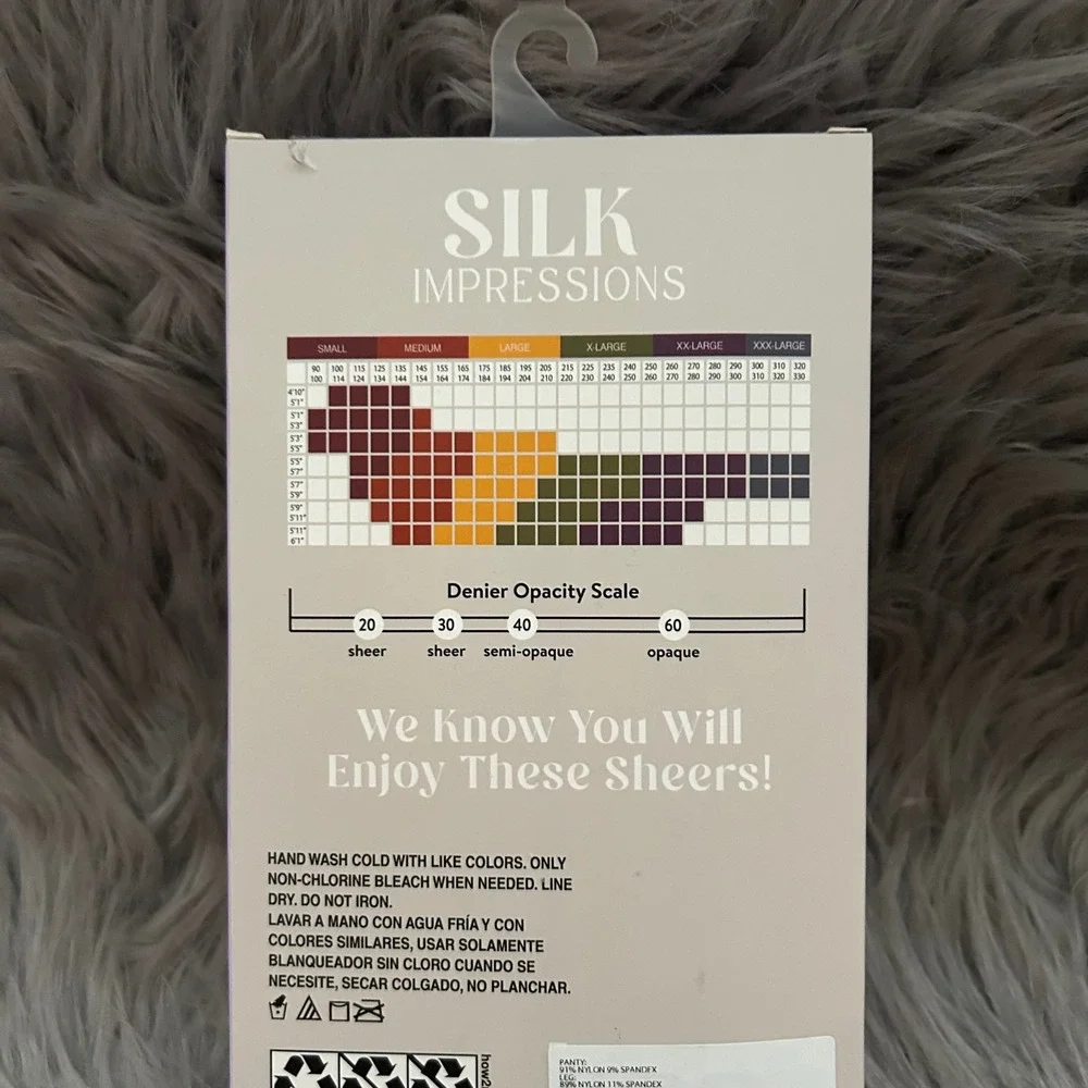 Silk Impressions Ultra Fine Sheer Tights Women Size Small Black High Waist Silky
